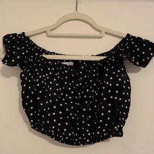 Flynn Skye polka dot crop top